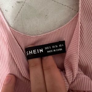Pink SHEIN crop top